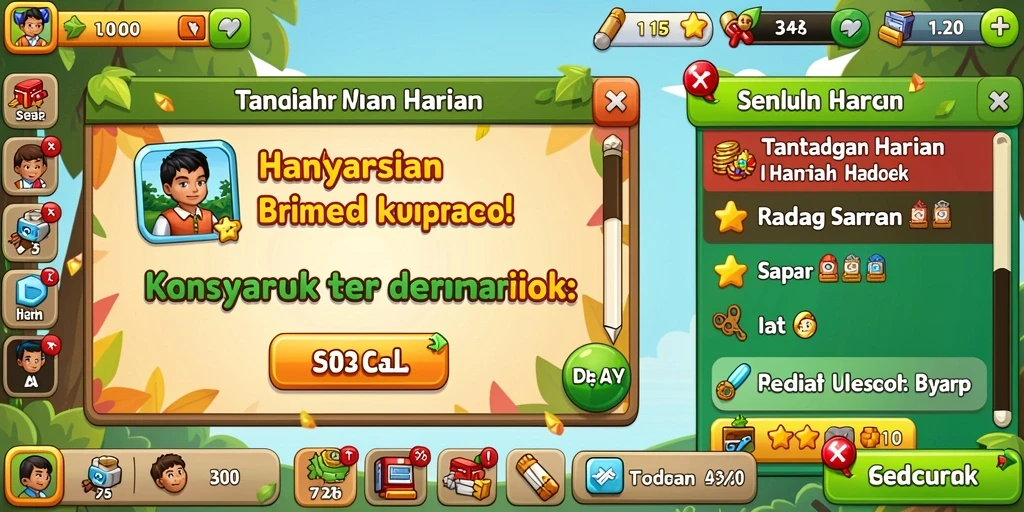 Tangkapan layar fitur sosial yang memungkinkan bersaing dengan teman.
