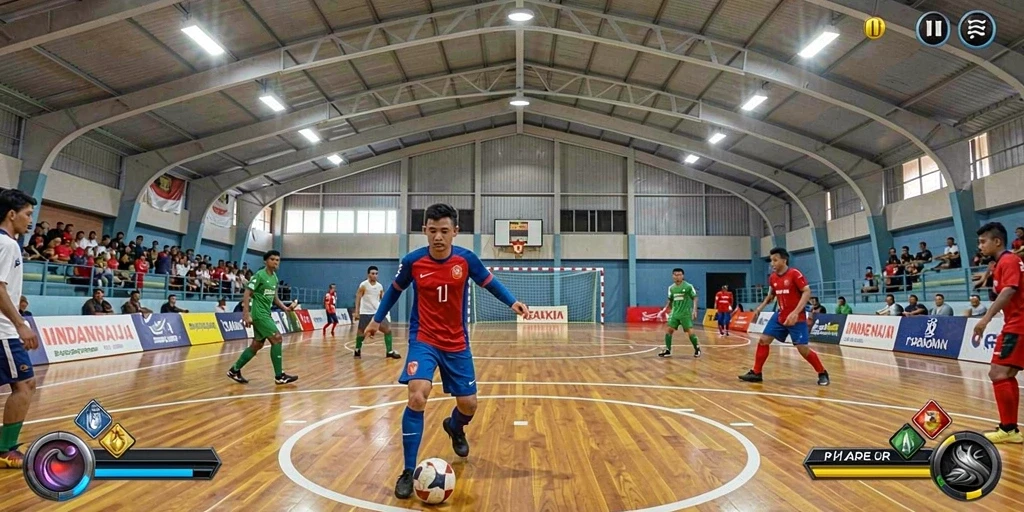 Screenshot gameplay dengan aksi seru.